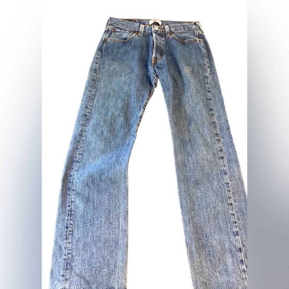Reposhing Levi's 501 Button Fly Straight Leg Jeans* Size 29x30 * Blue * EUC